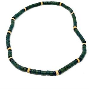 Unisex Pan African Inspired Wooden Rondelle Beaded Necklace